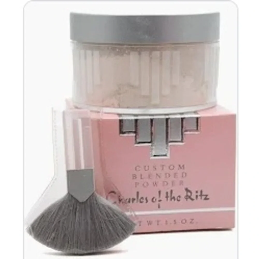 Charles of the Ritz Custom Blended Powder Classic Ivory 1.5 oz with Fan Brush